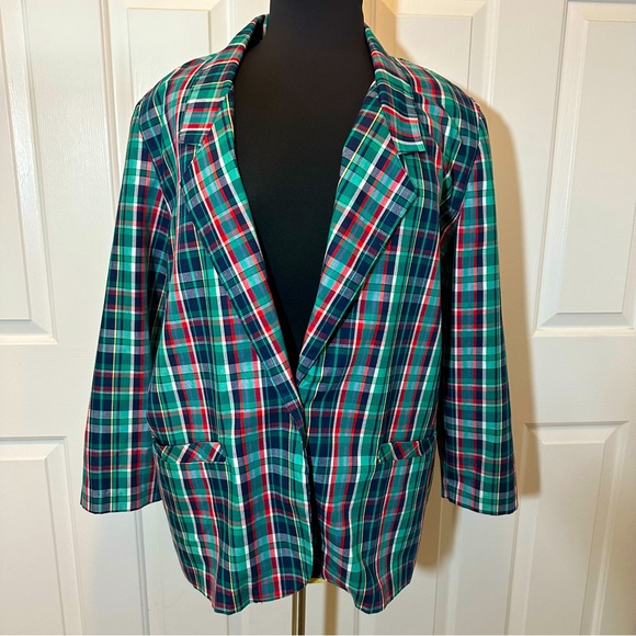 Alfred Dunner women’s vintage plaid blazer 22W - Picture 2 of 8